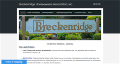 Desktop Screenshot of breckenridgehoa.net